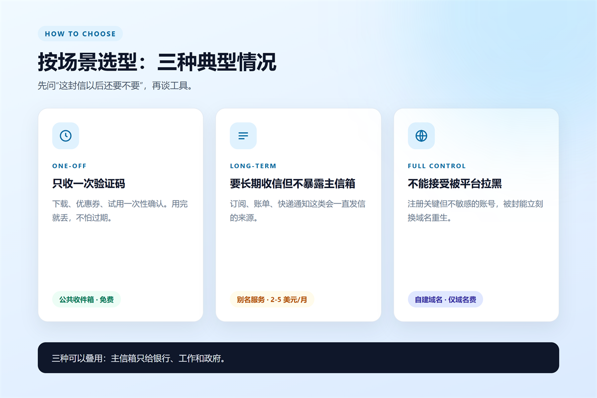 一次性邮箱 how to choose by use case